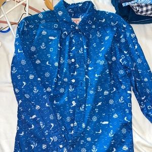 Brooks brothers “red fleece” *no longer made* nautical print long sleeve